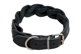 Animal boulevard Country Gevlochten Halsband zwart vast