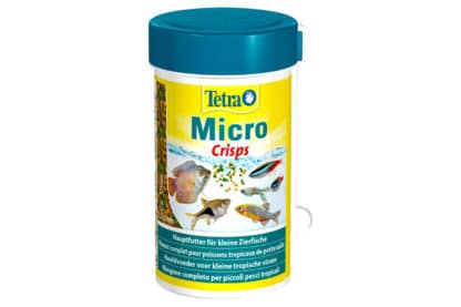 Tetra Micro Crisps zijn bijzonder geschikt als volledig voeder voor alle kleine siervissen die zich in de bovenste en middelste waterlagen voeden. Met een diameter van 1,7 tot 2,5 mm kunnen zelfs vissen met een kleine bek het voer gemakkelijk eten.