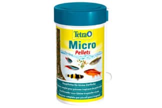 Tetra Micro Pellets zijn bijzonder geschikt als volledig voeder voor alle kleine siervissen die zich in de bovenste en middelste waterlagen voeden. Met een diameter van 0,4 tot 1,2 mm kunnen zelfs vissen met een kleine bek het voer gemakkelijk eten.