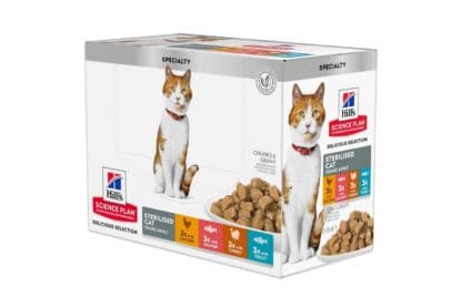 Hill's Science Plan Young Adult Sterilised Cat Multipack 4 smaken