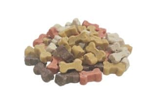 Hondensnoepjes Soft Bone Zalm en Rijst zijn zachte kleine beloningssnoepjes voor je hond in een hersluitbare pot. Op basis van zalm en rijst.