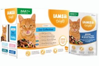 Iams Delights Multipack sea collection in saus is een 100% volledig en uitgebalanceerd premium diervoeder voor volwassen katten. Lees verder.