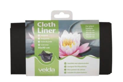 De Velda Cloth Liner (inlegdoekje) - 90 x 90 cm voorkomen het uitspoelen van de aarde en het woekeren van wortels van de waterplanten. De doekjes zijn vervaardigd van duurzaam materiaal waardoor ze jarenlang meegaan.