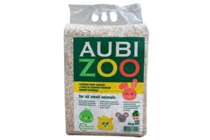 Aubizoo Cocoon 3kg hennepvezel strooisel (voorheen Cocoon). Aubizoo wordt gewonnen uit de zachte kern van de hennepplant.