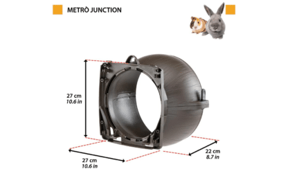 De Ferplast Junction universele fittingen zijn essentieel voor het verbinden van Metro konijnentunnels met de leefomgeving of het verblijf van je huisdier. Daarnaast kunnen ze ook worden toegepast op het Metro Station konijnen- of caviahok.