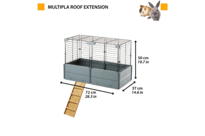 De Ferplast Multipla Dakverlenging is een accessoire voor konijnenkooien en kan worden aangebracht op het bovenste deel van de knaagdierkooi Multipla van Ferplast. 