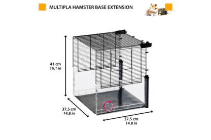De Ferplast Multipla Hamster Base Extension is de uitbreiding voor hamster- en muizenkooien van Multipla Hamster die zowel op het onderste gedeelte van de kooi als op het bovenste gedeelte kan worden aangebracht.