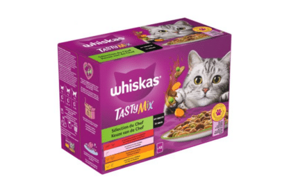 Deze Whiskas Keuze van de Chef in saus maaltijdzakjes is heerlijk natvoer voor jouw volwassen kat. Deze verschillende maaltijdzakjes zullen geliefd worden bij iedere kat. Doordat er een mix in deze doos zit kan je gemakkelijk afwisselen en zo is iedere maaltijd weer een verrassing voor de kat. 
