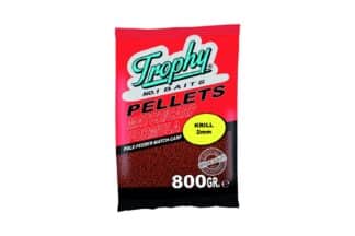 De Trophy Bait Red Krill pellets zijn unieke voer- en haakpellets. De pellets trekken niet alleen meervallen en karpers maar rijken verder.