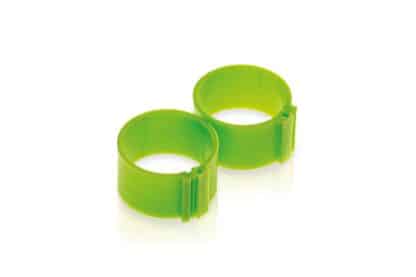 Click-ring voor duiven 8 mm - Fluorescerend groen