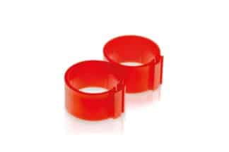 Click-ring voor duiven 8 mm - Rood