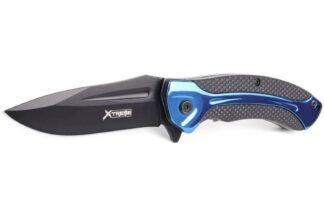 De X-Treme Thompson Blue Is een veelzijdige assisted flipper. Door deze flipper kan het mes snel een eenvoudig één handig geopend worden. Het heft is gemaakt van een duurzaam synthetisch polymeer.