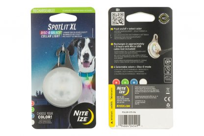 Nite Ize SpotLit LED XL Oplaadbaar halsbandlicht Disc-O select