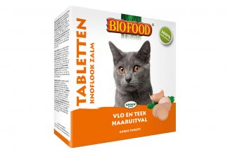 Biofood kat tabletten knoflook zalm - 100st