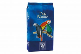 De Deli Nature 64 Papegaaien is een gevarieerde fruit mengeling. Verrijkt met een hoog aandeel fruit, zoals papaya en ananas. 