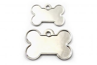 Hondenpenning Deluxe kluifje Shine is ideaal om aan de halsband of tuig te bevestigen. Wij graveren gratis jouw gegevens op de penning.