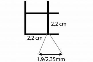 Draadmat zwart - 200x100 cm - 22x22x1,9/2,35mm
