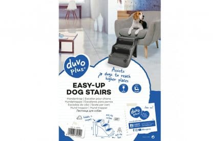 De Duvo+ Easy-up hondentrap ondersteunt uw hond bij het bereiken van hogere oppervlaktes, zoals bijvoorbeeld de bank.