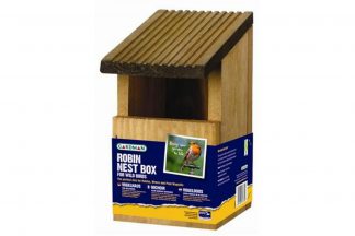 De Gardman Nestkast roodborstje heeft een open voorkant die speciaal is ontworpen als vogelhuisje voor roodborstjes.