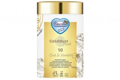 Renske Golddust Oud & Herstel bevat veel natuurlijk aanwezige vitaminen, mineralen, aminozuren en essentiële vetzuren en vezels.