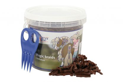 Harry's Horse Magic Braids pot 1500 stuks bruin