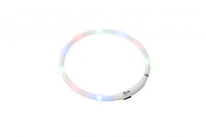 Karlie-Flamingo Visio Light halsband met LED-verlichting wit