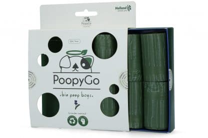 De PoopyGo Eco Friendly poepzakjes zijn biologisch afbreekbaar, waardoor u bijdraagt aan een groenere en schonere wereld!