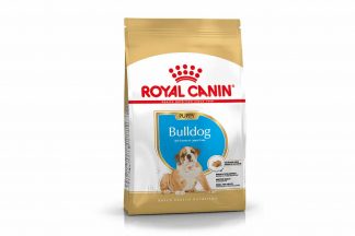Royal Canin Junior Bulldog is een rasspecifieke voeding voor Engelse Bulldog pups tot 12 maanden.