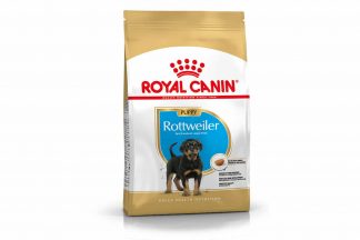 Royal Canin Junior Rottweiler is een rasspecifieke voeding voor Rottweiler pups tot 18 maanden.