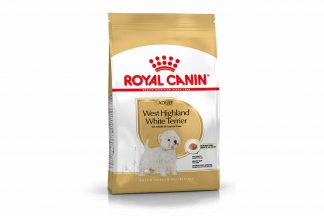 Royal Canin Adult West Highland Terrier is een rasspecifieke voeding voor volwassen Westies vanaf 10 maanden.