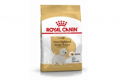 Royal Canin Adult West Highland Terrier is een rasspecifieke voeding voor volwassen Westies vanaf 10 maanden.