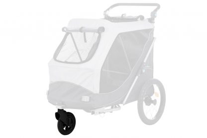 De Trixie hondenfietskar jogging-voorwiel zorgt voor een hoog rijcomfort ook op oneffen terrein. Dit is de perfecte toevoeging aan uw fietskar, omdat het op deze manier ook een wandelwagen kan worden.