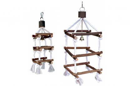 Trixie houten vogelspeelgoed 4-zijdige klimtoren