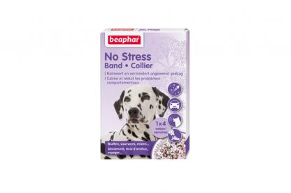 Beaphar No Stress Band vermindert stress en houdt honden kalm gedurende 3-4 weken.