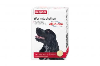 Beaphar Wormtabletten All-in-One 2,5 tot 20kg tegen wormen bij honden.