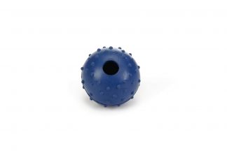 Beeztees rubberbal met bel blauw