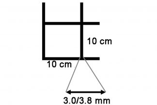 Draadmat zwart 200x100 cm - 100x100x3,0/3,8 mm