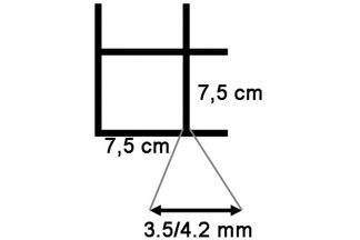 Draadmat zwart 200x100 cm - 75x75x3,5/4,2 mm