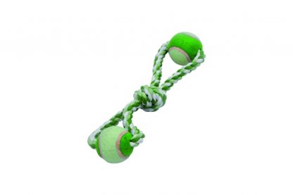 EBI speeltouw met tennisballen groen