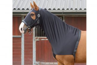 Harry’s Horse borstbeschermer/hood lycra met hoofdkap zwart