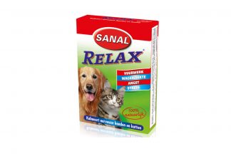Sanal Relax kalmeert nerveuze honden en katten tijdens stressvolle situaties.