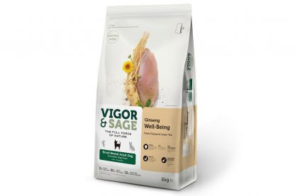 Vigor & Sage Dog Adult Small Ginseng Well-Being 6 kg